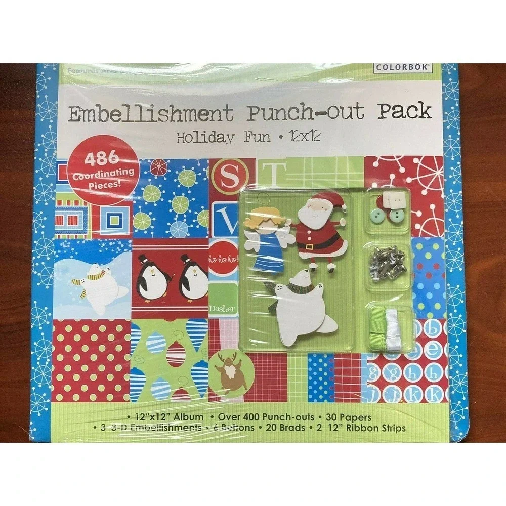 12x12 Christmas Album Kit‎ Holiday Fun, 486 Pieces